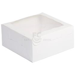 10X10X4 White Cake Box with Window