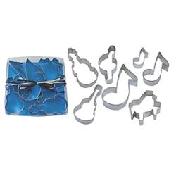 Music Note Cookie Cutter Set. Includes; Grand Piano, g Clef, Gui