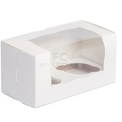 8x4x4 White Cupcake Box With Window