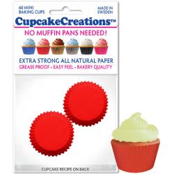 Red Mini Cupcake Liners - pkg of 60
