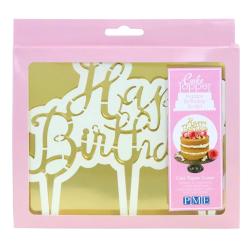 Happy Birthday Script Cake Topper Cutter by PME
