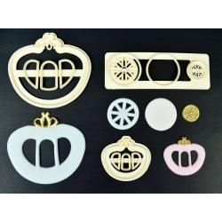 Princess Carriage Set of 2 by FMM Sugarcraft