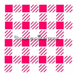 Buffalo Plaid Cookie Stencil - the Cookie Countess