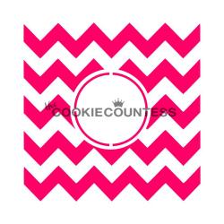 Chevron Monogram Cookie Stencil - the Cookie Countess