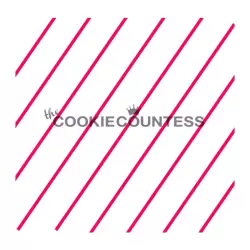 Diagonal Thin Stripe Cookie Stencil - the Cookie Countess