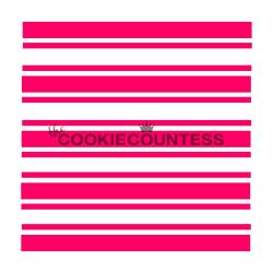 Preppy Stripes Cookie Stencil - the Cookie Countess