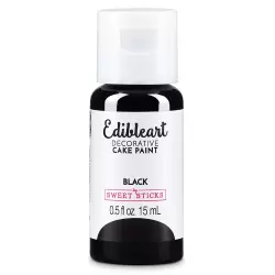 Black 15mL - Edibleart Paint by Sweet Sticks