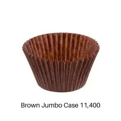 Brown Jumbo Cupcake Liners - Case Lot 11,400
