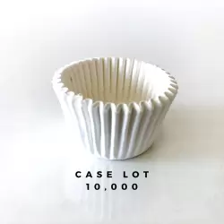White Mini Cupcake Liners - Case Lot 10,000