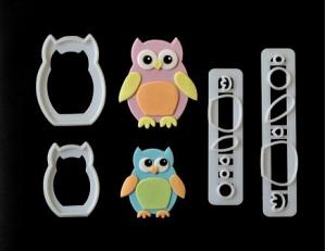 Mummy & Baby Owl Cutter Set by FMM 300