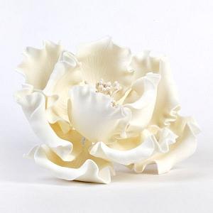 Peony Gumpaste Flower 6" - White 300