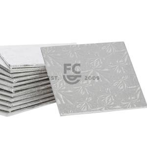Silver Embossed 1/4" Square 7" 300