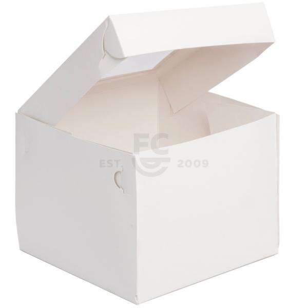 10X10X8 White Cake Box with Window 600