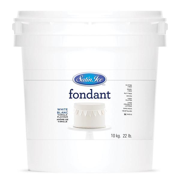 Satin Ice White Rolled Fondant - 10 kg (22 lbs) 600