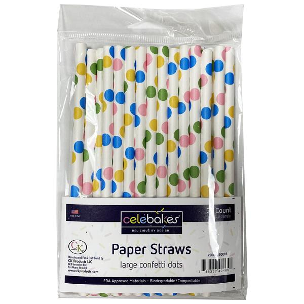 Cake Pop Sticks Confetti 6\" - pkg 25