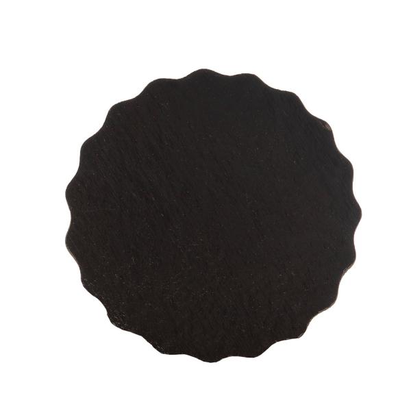 Black 0.050\" Round Scallop Thin Board - 6\"