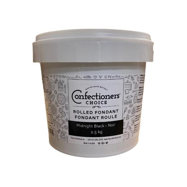 Confectioners Choice Midnight Black Rolled Fondant - 2.5 kg