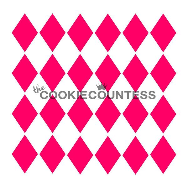 Harlequin Cookie Stencil - the Cookie Countess