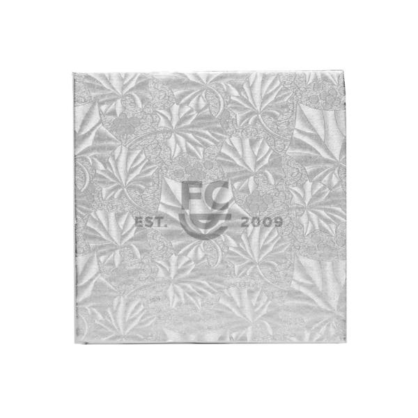 Silver Embossed 1/4\" Square 6\"