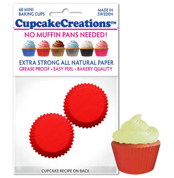 Red Mini Cupcake Liners - pkg of 60 600