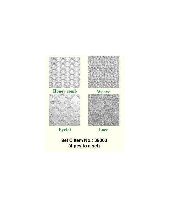 Impression Mat Set of 4; Honeycomb Weave Eyelet & Lace 600