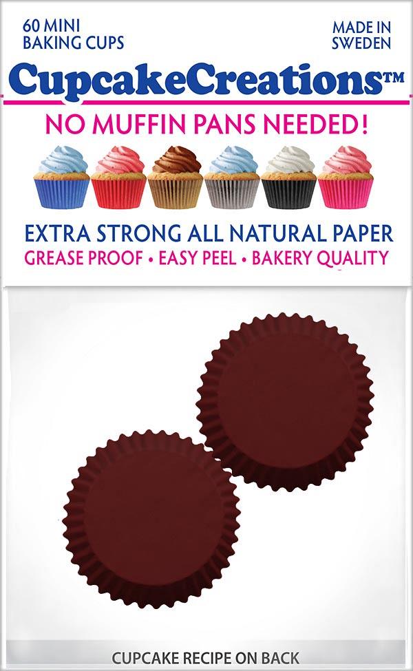 Brown Mini Size Cupcake Liner pkg 60 600