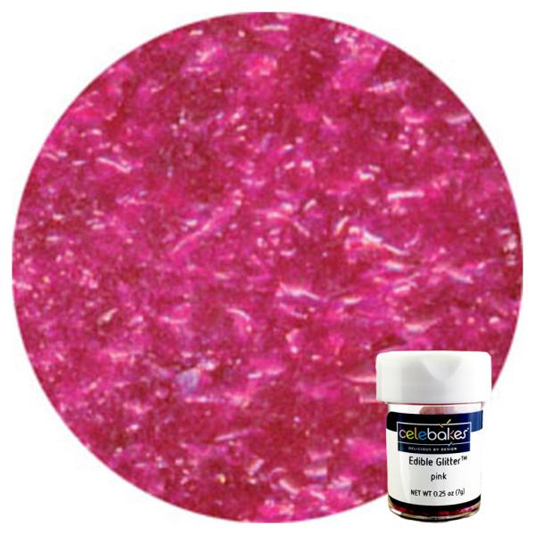 Pink Edible Glitter - 7.1 Grams