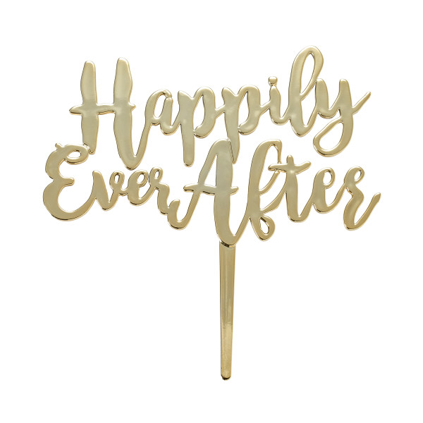 Happily Ever After Cake Topper Pic - Pack of 6