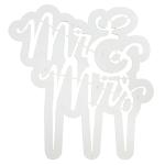 Mr & Mrs Script Cake Topper Cutter by PME 150