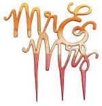 Mr & Mrs Script Cake Topper Cutter by PME 150