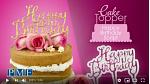 Happy Birthday Modern Cake Topper Cutter by PME 150