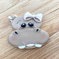 Hippo Face Cookie Cutter 3.5" x 3" 200