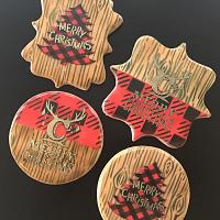 New Wood Grain Cookie Stencil by The Cookie Countess 200