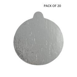 Silver 0.045" Round Thin Tab Board - 4" - PACK OF 20