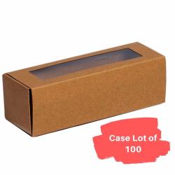 6 Macaron Box - Kraft with Window - Package of 100