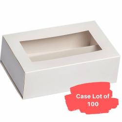 12 Macaron Box - White with Window & Insert - Package of 100
