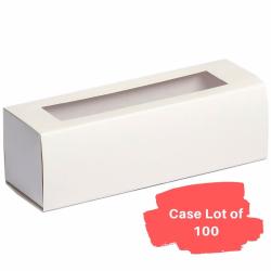6 Macaron Box - White with Window  - Package of 100