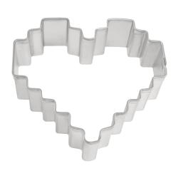 Heart Pixelated 3.125" Cookie Cutter
