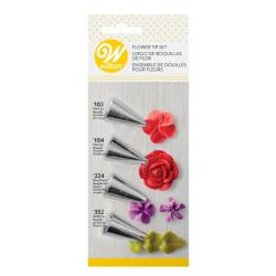 Flower Decorating Tip Set, 4-Piece by Wilton