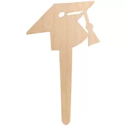 Grad Cap Wooden DecoPics - pkg 72