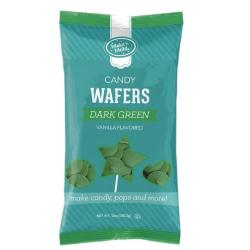 Dark Green Vanilla Candy Wafers - 12oz