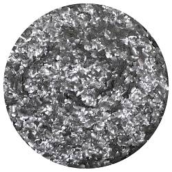 Silver Metallic Edible Glitter Flakes - 1oz