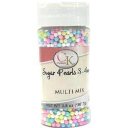 Pastel Mixed Sugar Pearls - 3.6oz