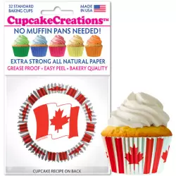 Canadian Flag Cupcake Liner - pkg of 256