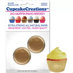 Gold Mini Cupcake Liners - pkg of 60