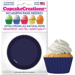 Navy Cupcake Liner - pkg of 32