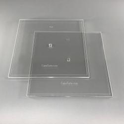 10" Square 0.5" Acrylic Cake Disk by CakeSafe - Single Disk