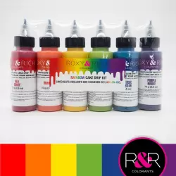 Rainbow Kit of 6 Chocolate Cake Drip by Roxy & Rich