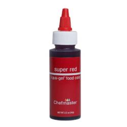 Super Red 2.3 oz Liqua-Gel Food Color by  Chefmaster