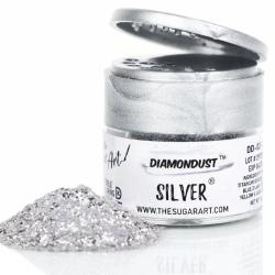 Silver Diamond Dust Edible Glitter - by The Sugar Art
